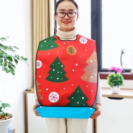 VALICLUD 1pc Adult Bib Adult Eating Bibs Adult Feeding Bibs Christmas Baby Clothing Protector Bibs Christmas Aprons Old Man Bib Xmas Bibs Elderly Scarf Pu Waterproof Fabric Washable