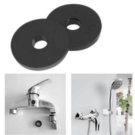 VGOL 40Pcs 1/2 3/8 1/4 Faucet Washers Replacement Tap Washers Mixed Rubber Tap Washers Assorted Accessories for Dripping Sinks Bath Garden Taps Black