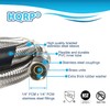 HQRP 2-Pack Universal Premium Braided Stainless Steel Refrigerators/Ice Makers Hoses