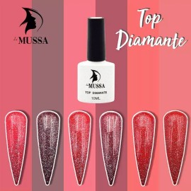 Mussa Top Efecto Diamante Para Gel Semipermanente Finish Uñas