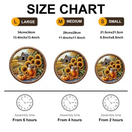 KAAYEE Wooden Puzzles for Adults, Harvest Farm Jigsaw Puzzle Adult, 300 Pcs Advanced Puzzles Gifts for Fall Birthday Gifts, Family Game(13.4 * 13.4in)