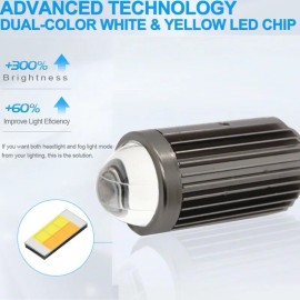 Automotriz Motocicleta Luces Led 20w Alta / Baja 2400 Lúmene
