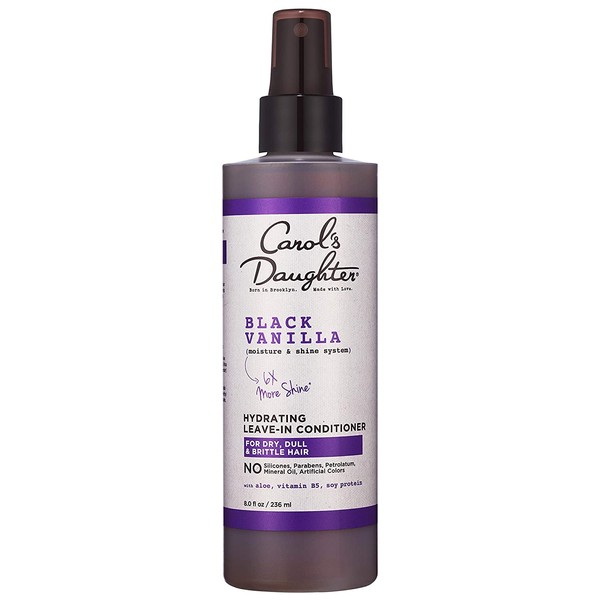 Carol’s Daughter Black Vanilla Moisture & Shine Leave In Conditioner For Dry Hair and Dull Hair, with Aloe, Vitamin B5 and Soy Protein, 8 fl oz (Packaging May Vary)
