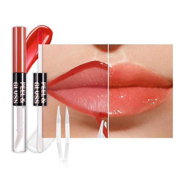 Light Orange Peel off Lip Stain Lip Oil Dual Ended