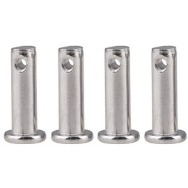 PZRT 4pcs Single Hole Clevis Pins 3mm x 30mm 304 Stainless Steel M3 Clevis Pins with Head Positioning Pins Cylindrical Pin Bolt Pin