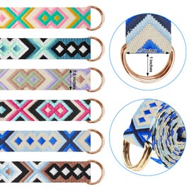 Paquete de 6 correas de yoga para estirar, cinturón de yoga de 6 pies, correas de yoga ajustables para yoga, correa de estiramiento no elástica, correas de yoga para ejercicios para pilates (estilo