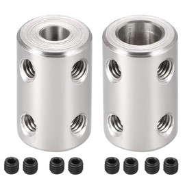 TOP-VIGOR 2pcs 5mm to 8mm Bore Rigid Coupling D14mm x L22mm Stainless Steel Shaft Coupler Connector, Shaft Coupling Joint Connector for 3D Printer,DIY Robots, CNC Machine,Motor Accessories