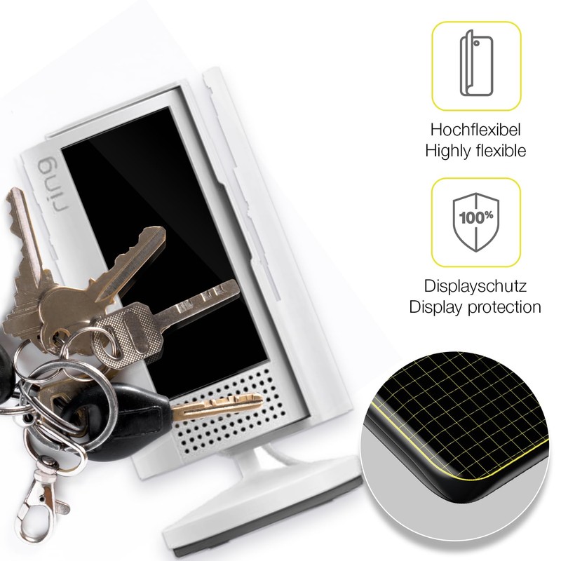dipos FLEX 2x Schutzfolie klar passend für Ring Indoor Camera