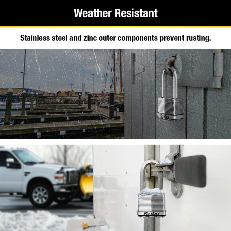 Master Lock M5XDLH Magnum Heavy Duty Padlock with Key, 1