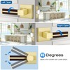 EHOMEWARE 1 Pack Gold Door Lever with Bronze Leather Handle,