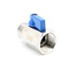 QiiMii SS304 New 3/4" Stainless Mini Ball Valve BSPT Famale