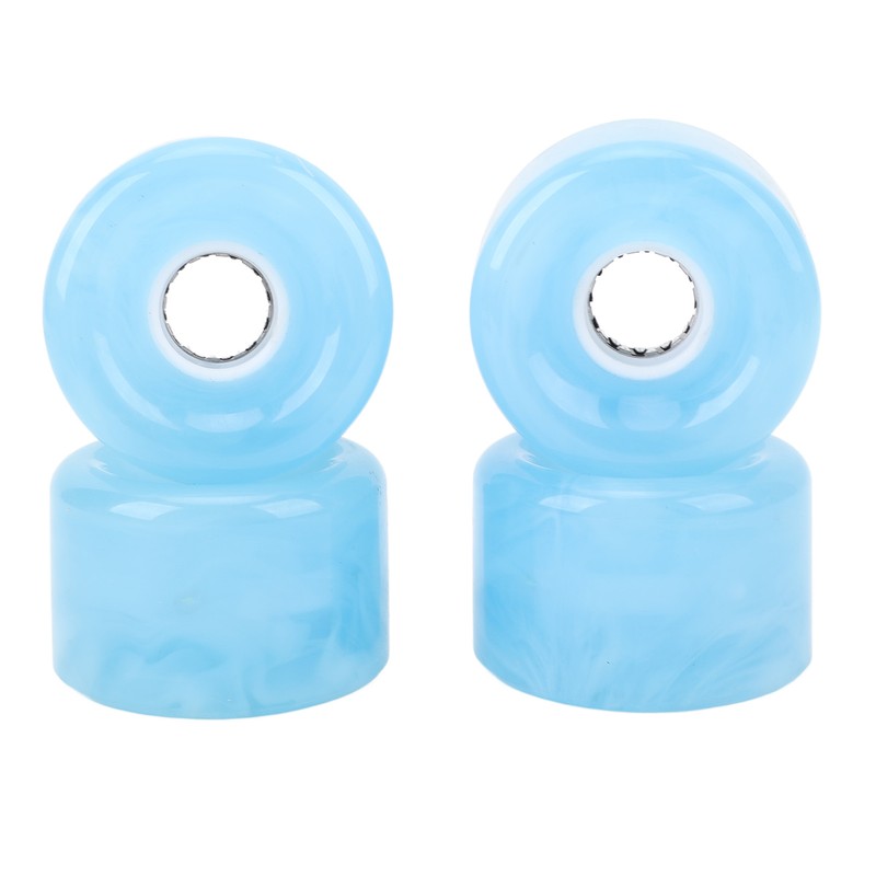 4Pcs Skateboard Wheel Set Replacement 78A Hardness PU Translucent Flashing