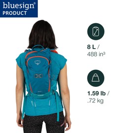 Osprey Salida 8L Women's Biking Backpack with Hydraulics Reservoir, Space Travel Grey