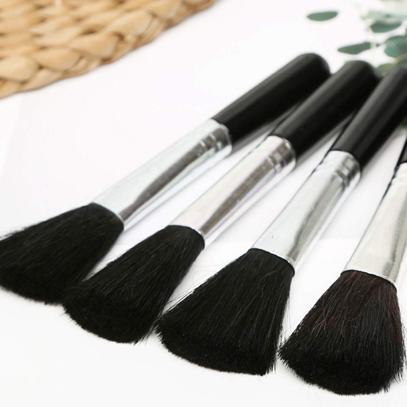Mollensiuer 1 Piece Plastic Black Round Handle Anti Static Brushes