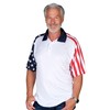 Men's Performance American Flag Polo Shirt | Pull-On Closure American