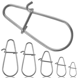 50/100pcs Fishing Duo Lock Crankbait Snap Clips, Quick Snaps Fast Speed Clips Connector for Freshwater Saltwater Fishing (1# 50pcs)