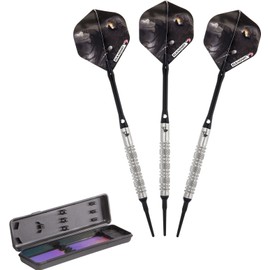 Elkadart Wizard 80% Tungsten Soft Tip Darts with Storage/Travel Case, Ringed, 16 Grams