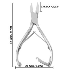 ASM® Toenail Clippers Ingrown Nail Cutter Podiatry Chiropody - Heavy Duty Stainless Steel Cutter for Toenails Fingernails Clipper - Toe Nail Clippers for Thick Nails Set for Men & Women Nail Care