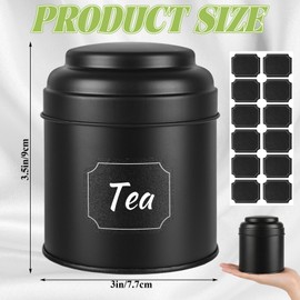 Acrux7 15PCS Tea Tins for Loose Tea 8oz Tea Containers Airtight Double Lid