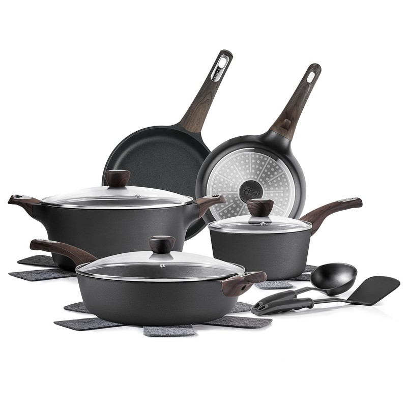 SENSARTE Pots and Pans Set Non stick, Non toxic Healthy