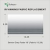 Dulepax RV Awning Fabric Replacement(15'2" Fabric) Heavy Duty 16 oz