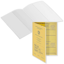 mtb more energy® 1 x cover for vaccination card, vaccination certificate (older versions, size 14.4 - 14.8 x 10.5 cm, issue date up to approx. 2008) – hinged – matte – transparent cover protective