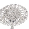 2Pcs Magnetic Curtain Tiebacks Stainless Steel Sparkling Crystal Flower Curtain