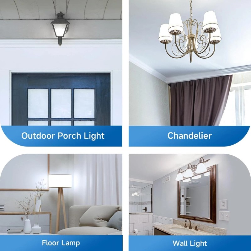SHINESTAR 6 Pack A19 LED Light Bulb 9W Equivalent 60W