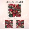 JORNOY 128 Pack Christmas Tree Ornaments Set, Classic Shatterproof Hanging