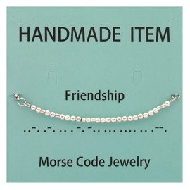 Customize Stainless Steel Morse Code Bracelets For Women Teen Girls Funny Encouragement Secret Message Bracelet Mothers Day Birthday Christmas Graduation Gifts