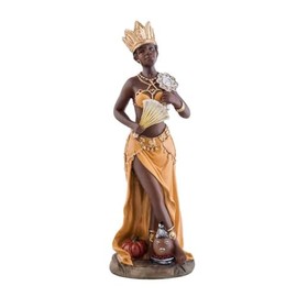 DRW Oshun Oshun Orisha Resin Figurine Hand Painted Oxum (20cm)