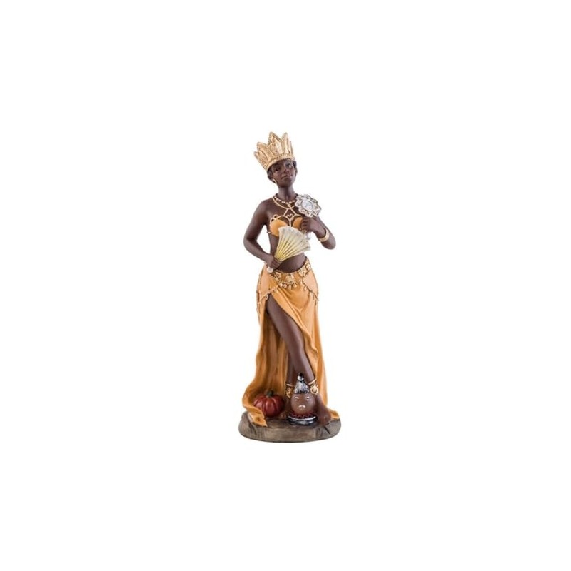 DRW Oshun Oshun Orisha Resin Figurine Hand Painted Oxum (20cm)