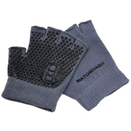 Mato & Hash Yoga Pilates Finger less Exercise Grip Gloves - Grey