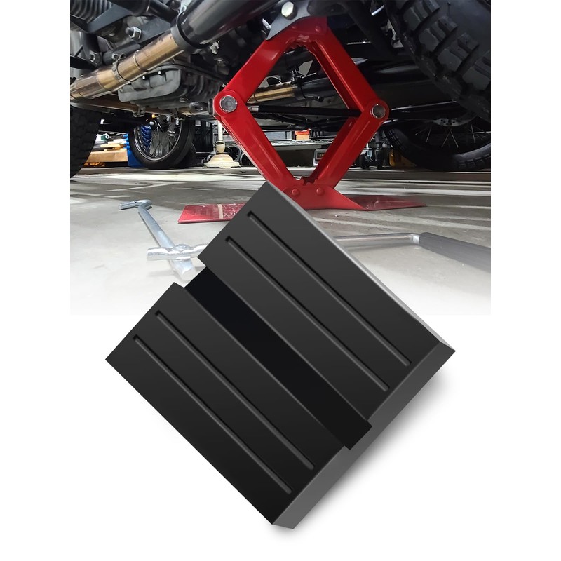 Largoods Jack Up Adapter Rubber Material Anti-Slip Square Jack Stand