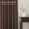 Coffee Linen Curtains 108 inch Length 2 Panels Set Modern