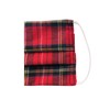 ComfyMasky Unisex Red Tartan Economy Pleated Cotton Face Mask