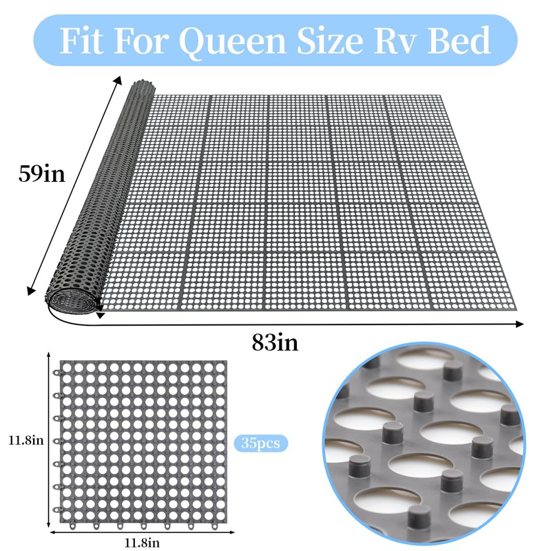 83”x59” Plastic Mattress Underlay Pad for RV Boat Camper