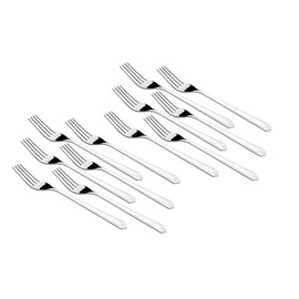 Koko Jazz Stainless Steel Dinner Forks for Home/Kitchen, Set of 12 Pcs. (19 cm.)