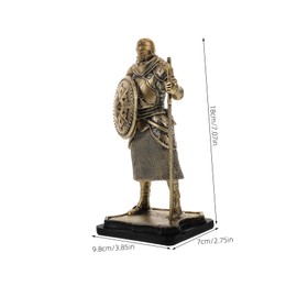 SUPVOX Knight Warrior Statue Vintage Resin Sculpture Medieval Knight Figurine for Home Decor Unique Collectible Display for Living and Office Decor