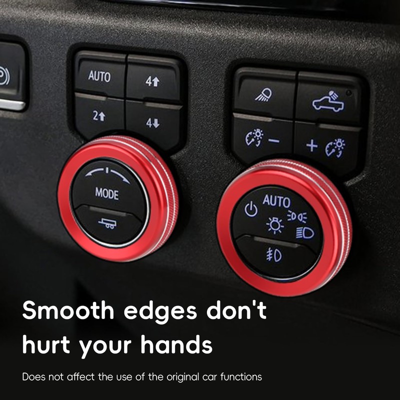 Auovo Volume/Tune Knob Covers A/C Knob Covers Rings Trims Compatible
