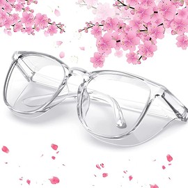 B.ANGEL Pollen Glasses, Goggles, Pollen Glasses, Anti-Fog, Blue Light Cut, Dust, Pollen, UV Rays, Transparent, Lightweight, Fashion, Protective Glasses for Men and Women
