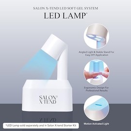 KISS Salon X-tend Glue On Decorated Nails, Nonsense, Light White, Short Size, Almond Shape, 34 Ct