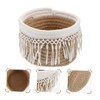 Alipis 1pc Multi-functional Cotton Thread Storage Basket Bohemian Style Organizer