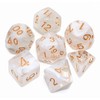 CREEBUY DND Dice Set 7Pcs Transparent Mix White Cloud Dice