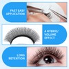 GEMERRY Volume Eyelashes, 3D W-Shaped Pre-Fanned Eyelash Extension, 0.07 mm,
