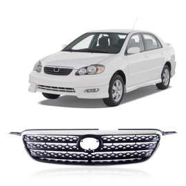 CarPartsDepot Front Bumper Grill Grille Compatible With Corolla (2005-2008 Corolla)