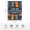 HGOD DESIGNS Funny Cat Throw Blanket with Inspirational Soft Blankets