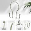 AmazerBath Shower Curtain Hooks Sage Green Shower Curtain Rings, Simple