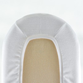 Pack of 2 Glovesheets, Small Round End/Moses. Fitted sheet for mattress: up to 73cm x 30cm. White