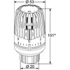 TA Heimeier 9710-24.500 Thermostat-Kopf VK Flüssigkeitsgefüllt und 2 Sparclips, Skalenhaube